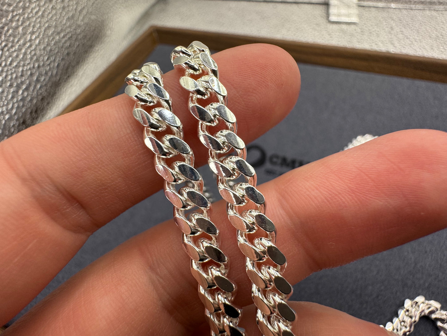 Sterling Silver Cuban Chain Necklace w/Locking Clasp 6mm