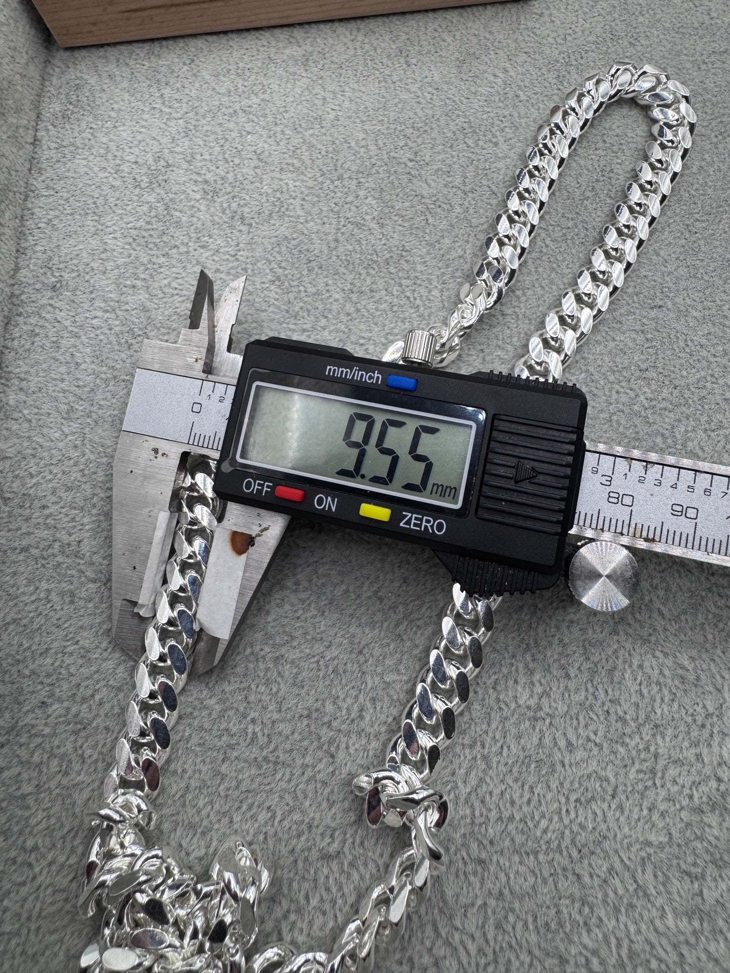 Sterling Silver Heavy Cuban Chain 9.5mm