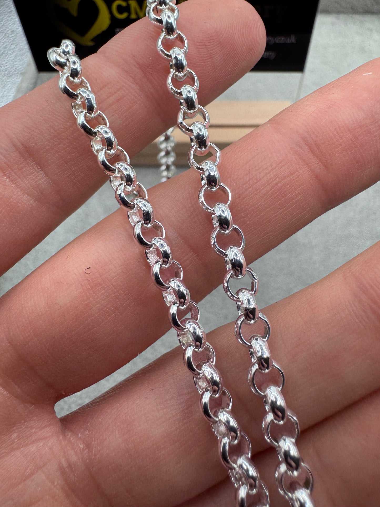Sterling Silver Mini Belcher Chain Nevklace 4.75mm