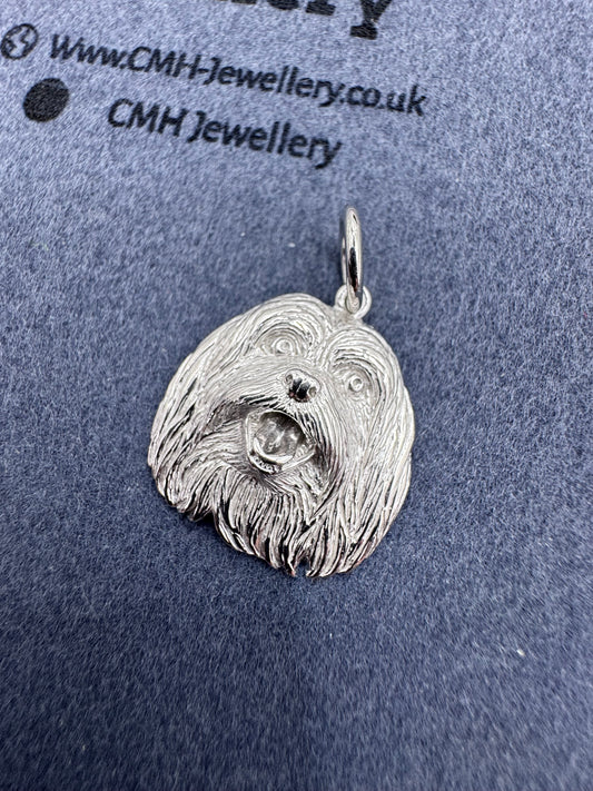 Sterling Silver Shih Tzu Pendant 27.5mm