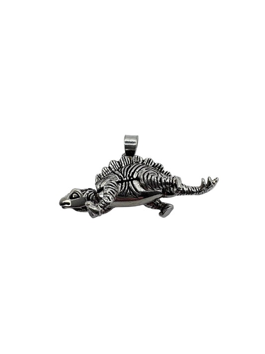 Sterling Silver Articulated Stegosaurus Pendant