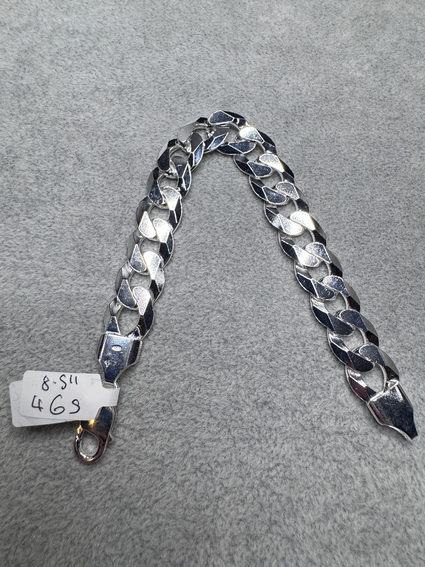 Sterling Silver Curb Bracelet 15mm
