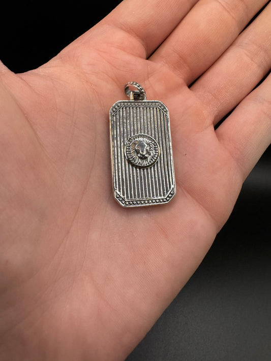 Sterling Silver Zodiac Dog Tag Pendant