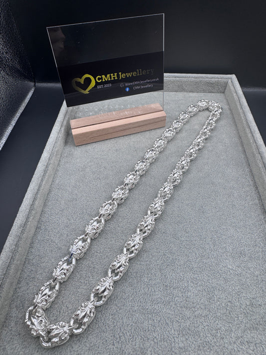 Sterling Silver XL Motif Link Chain Necklace