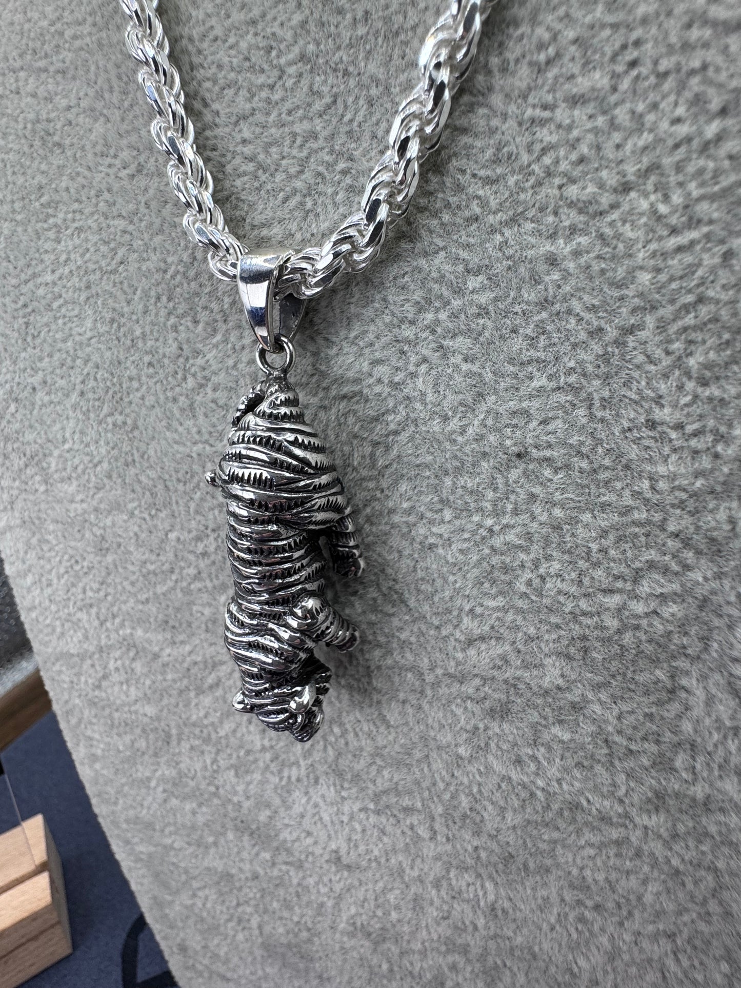 Sterling Silver Tiger Pendant