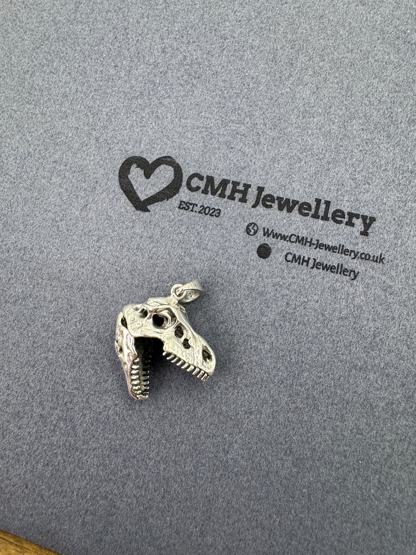 Sterling Silver T-Rex Head Pendant