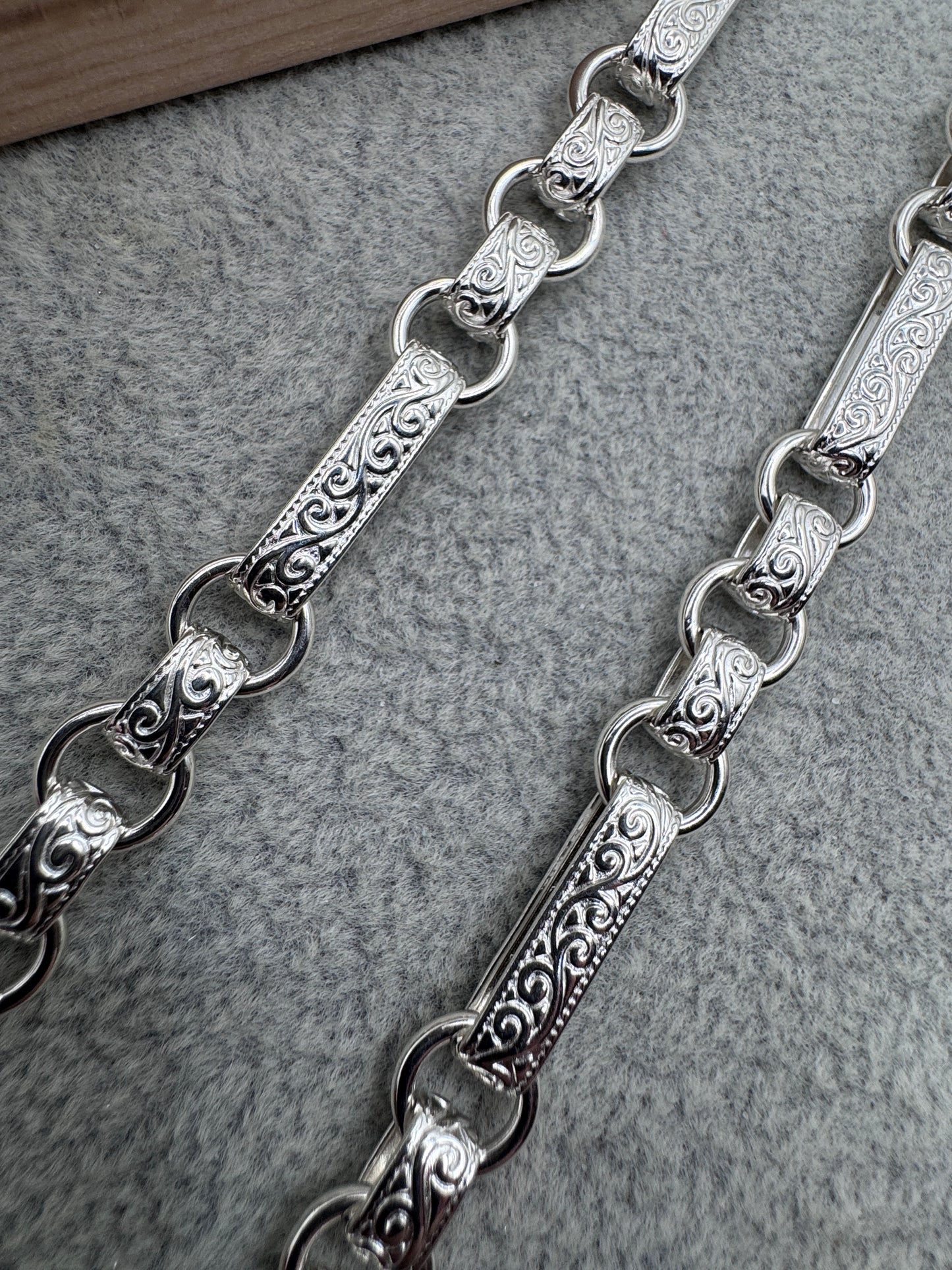 Sterling Silver Gypsy Link Chain 9mm