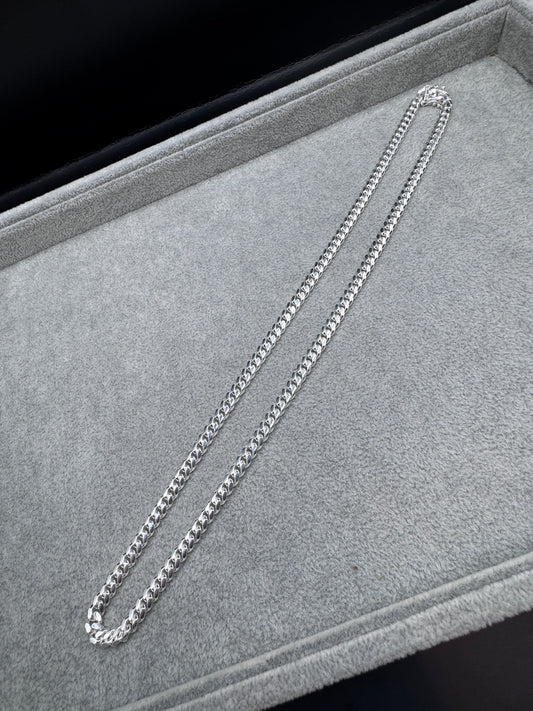 Sterling Silver Cuban Chain Necklace 6mm