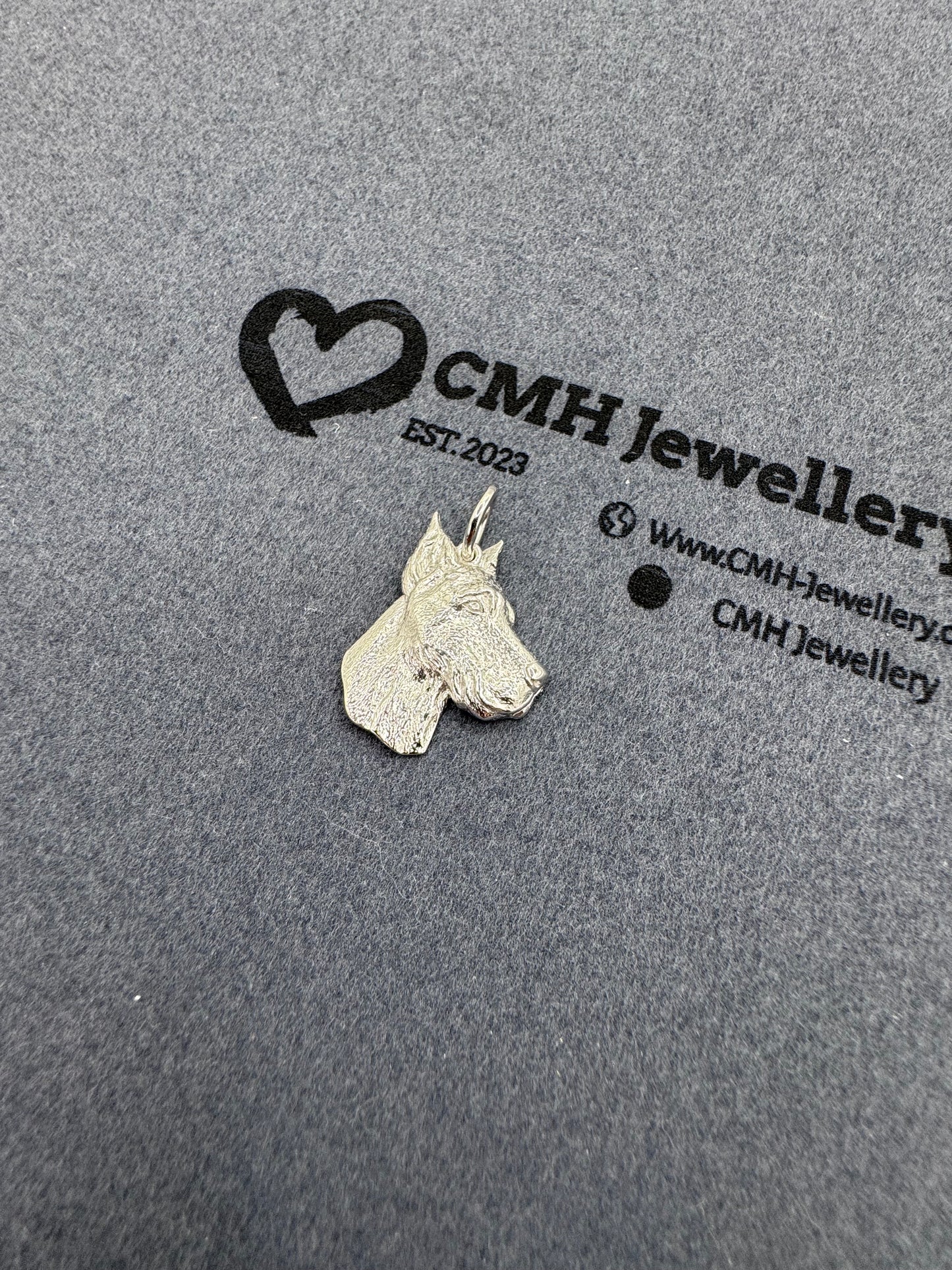 Sterling Silver Great Dane Pendant 27mm