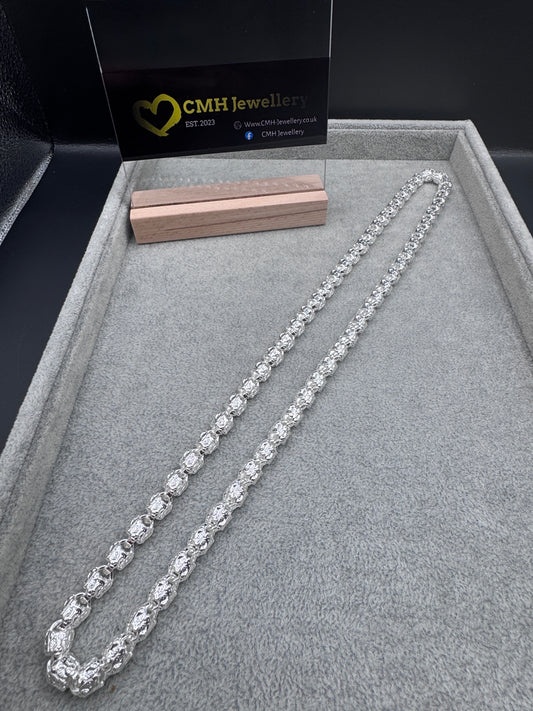 Sterling Silver Tiger Link Chain Necklace