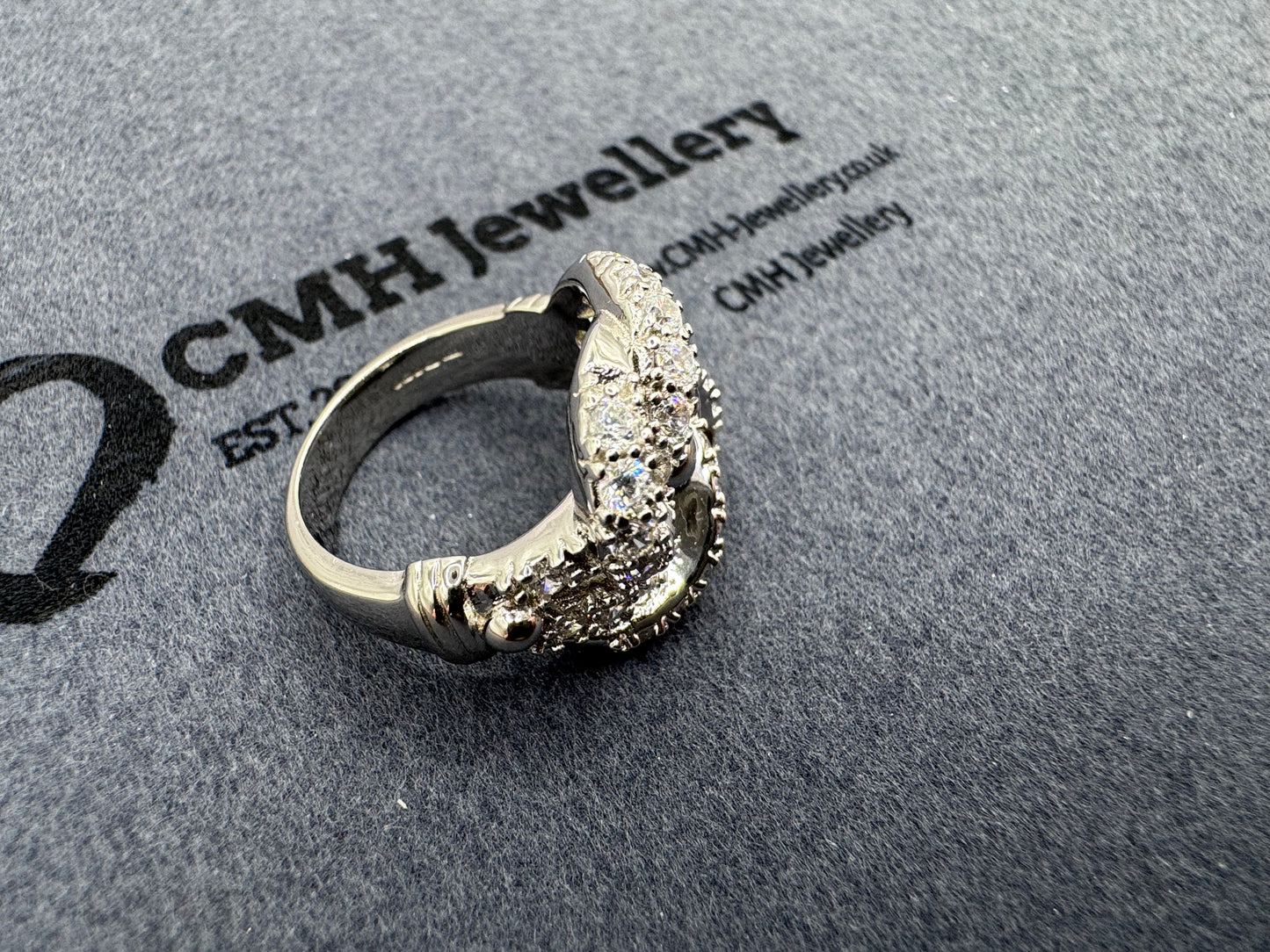 Sterling Silver Small Cz Knot Ring