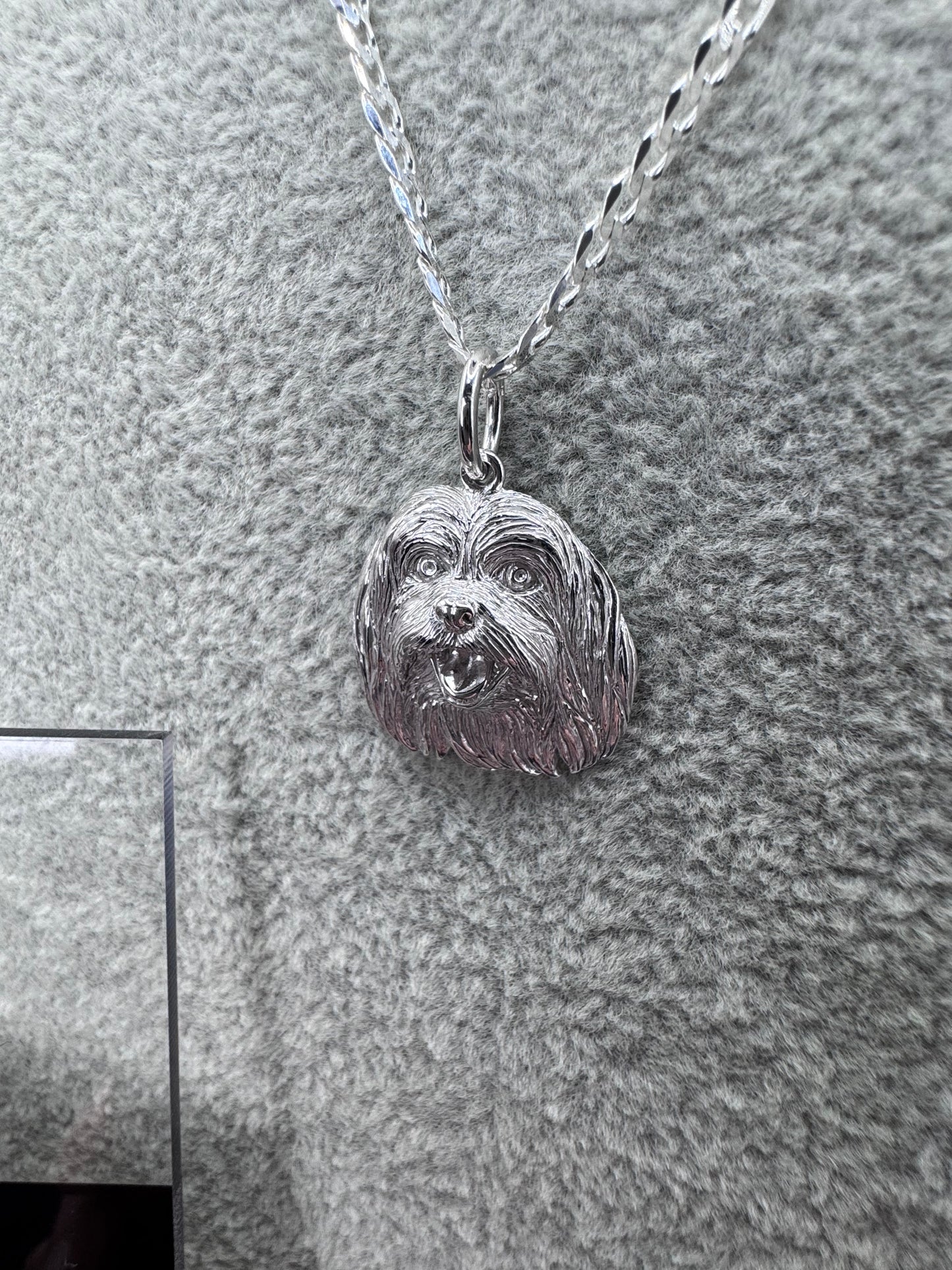 Sterling Silver Shih Tzu Pendant 27.5mm