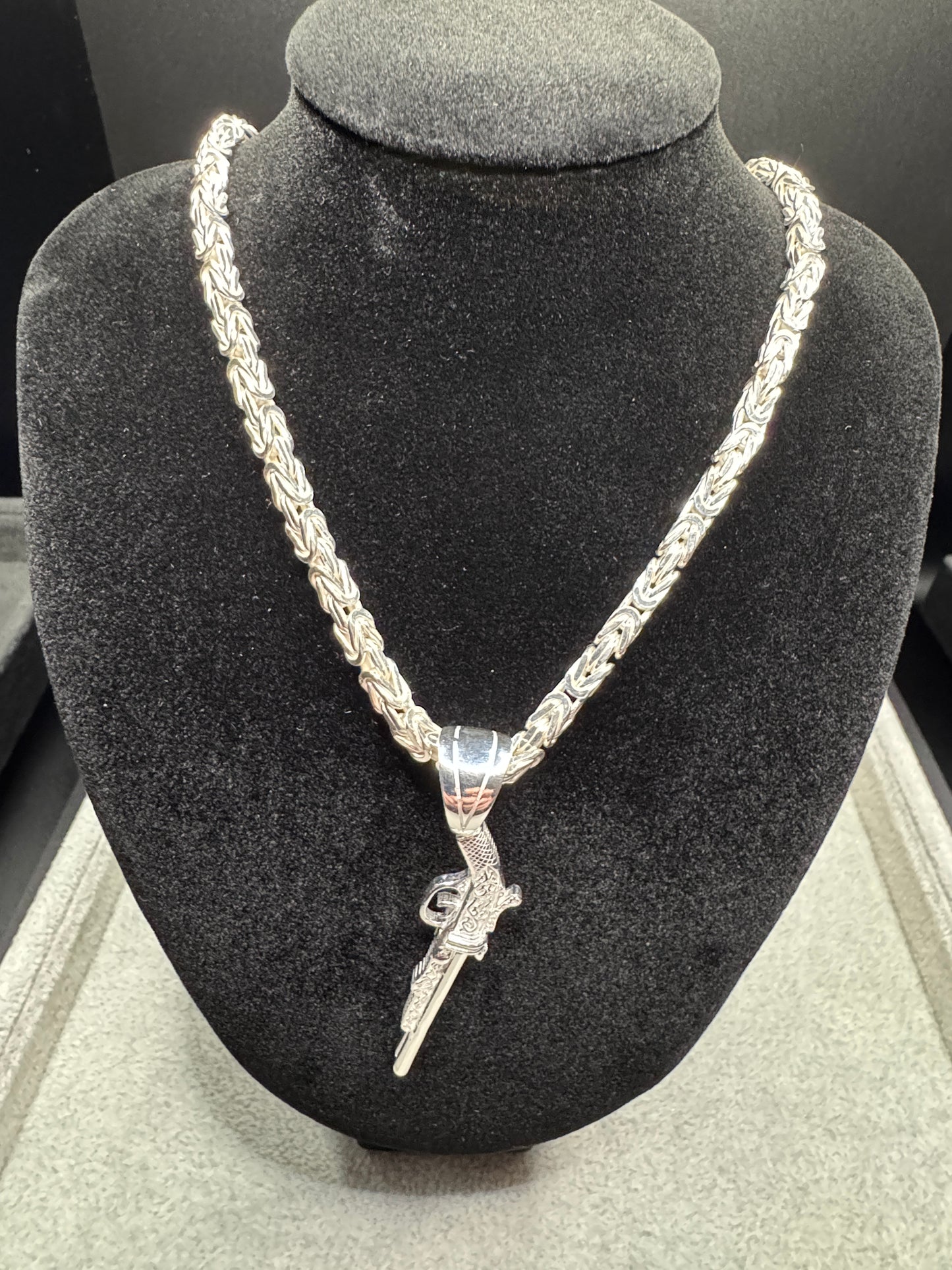 Sterling Silver Byzantine Chain Necklace