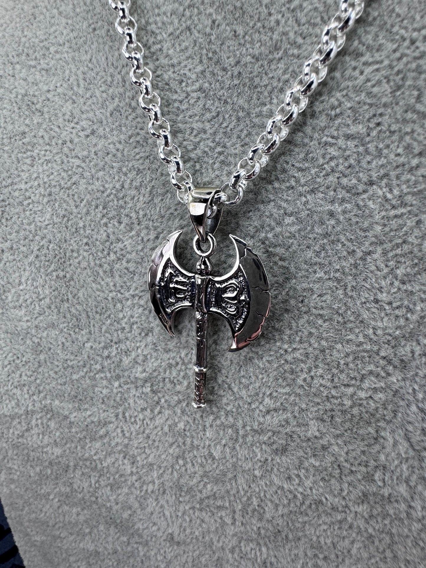 Sterling Silver Axe Pendant