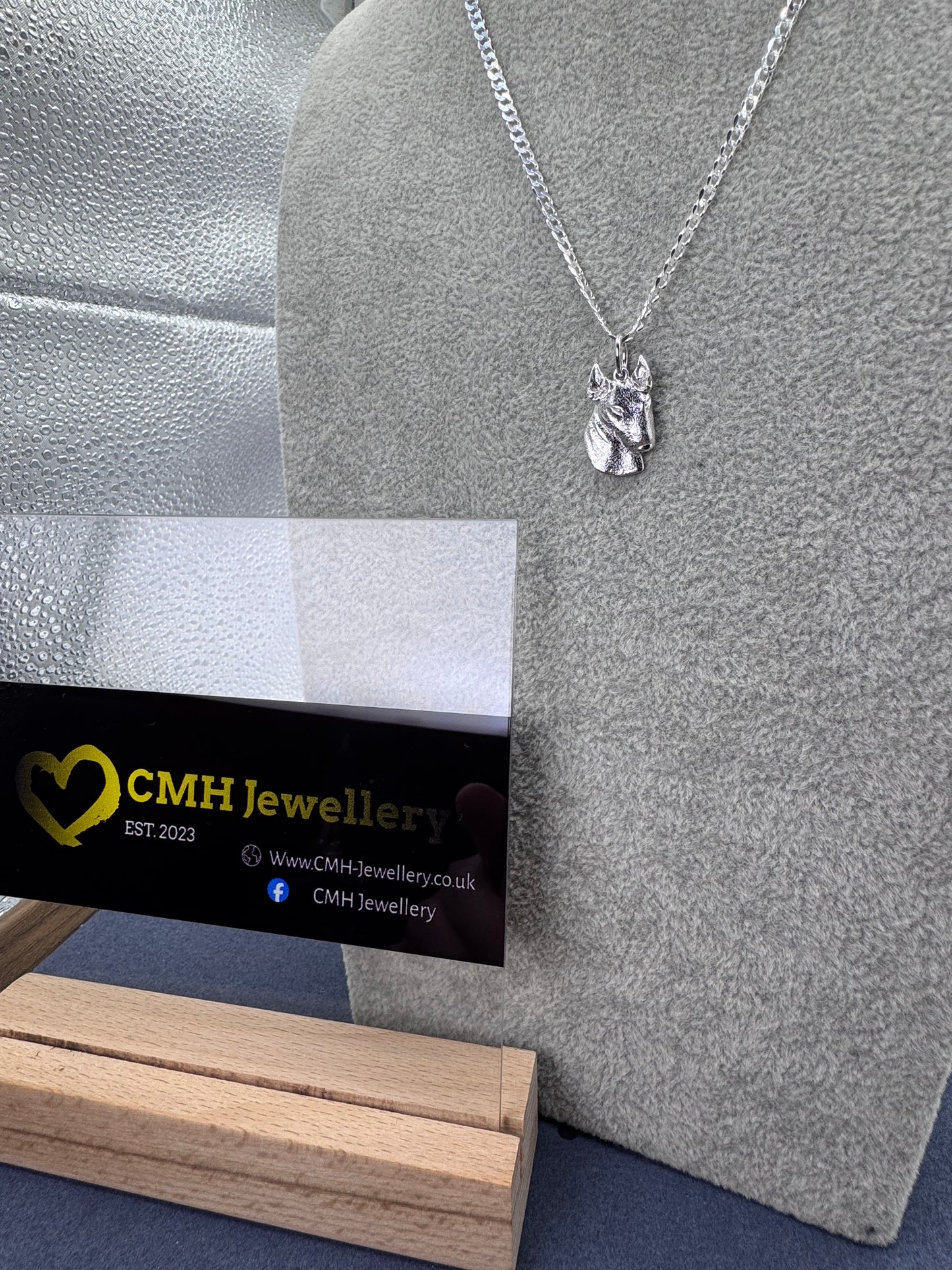Sterling Silver Bull Terrier Pendant 24mm