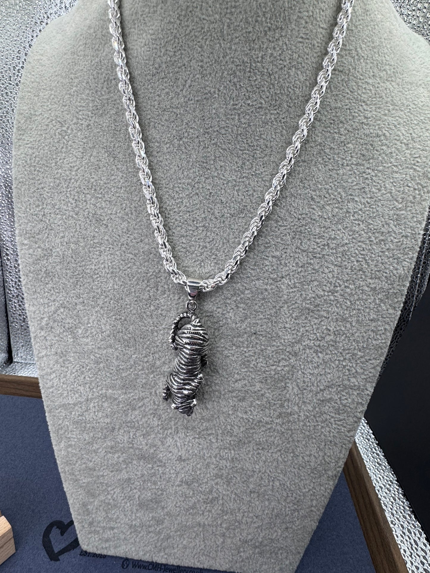 Sterling Silver Tiger Pendant