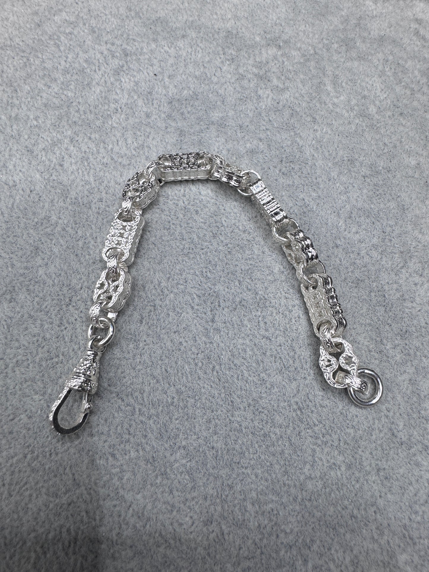 Sterling Silver Stars & Bars Bracelet 8.5mm