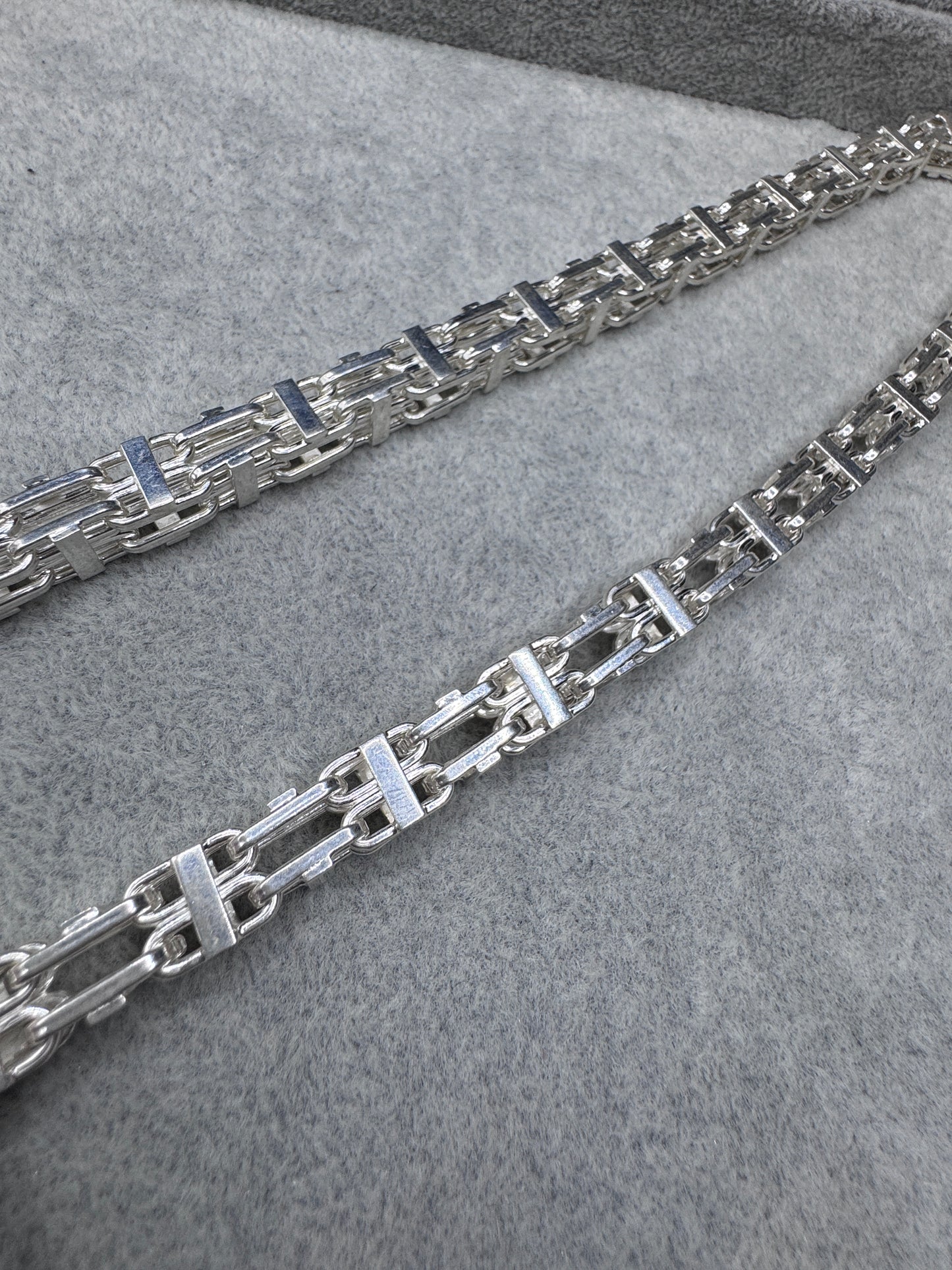 Sterling Silver Cage Chain Necklace 9.5mm