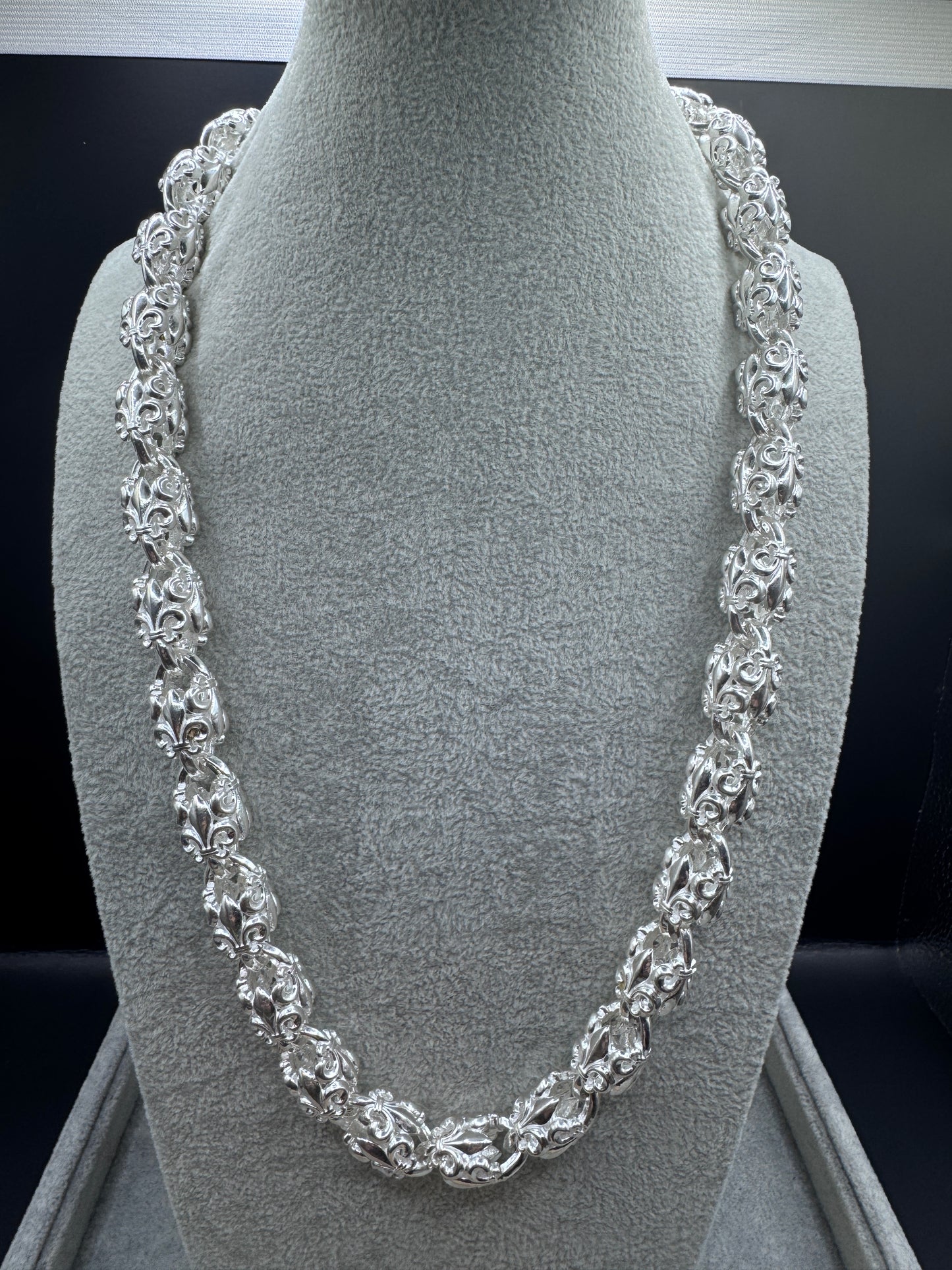 Sterling Silver XL Motif Link Chain Necklace