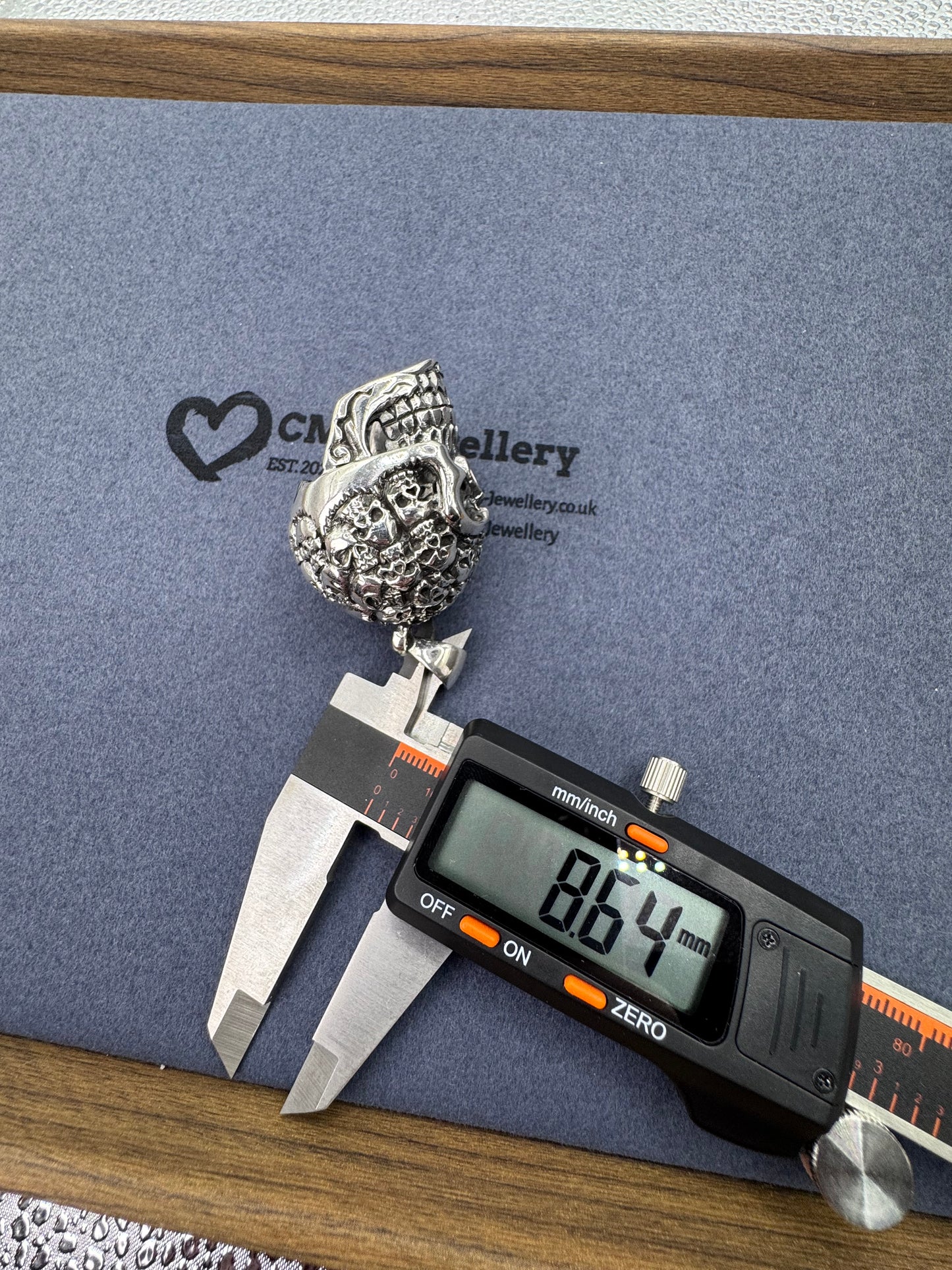 Sterling Silver XL Skull Pendant