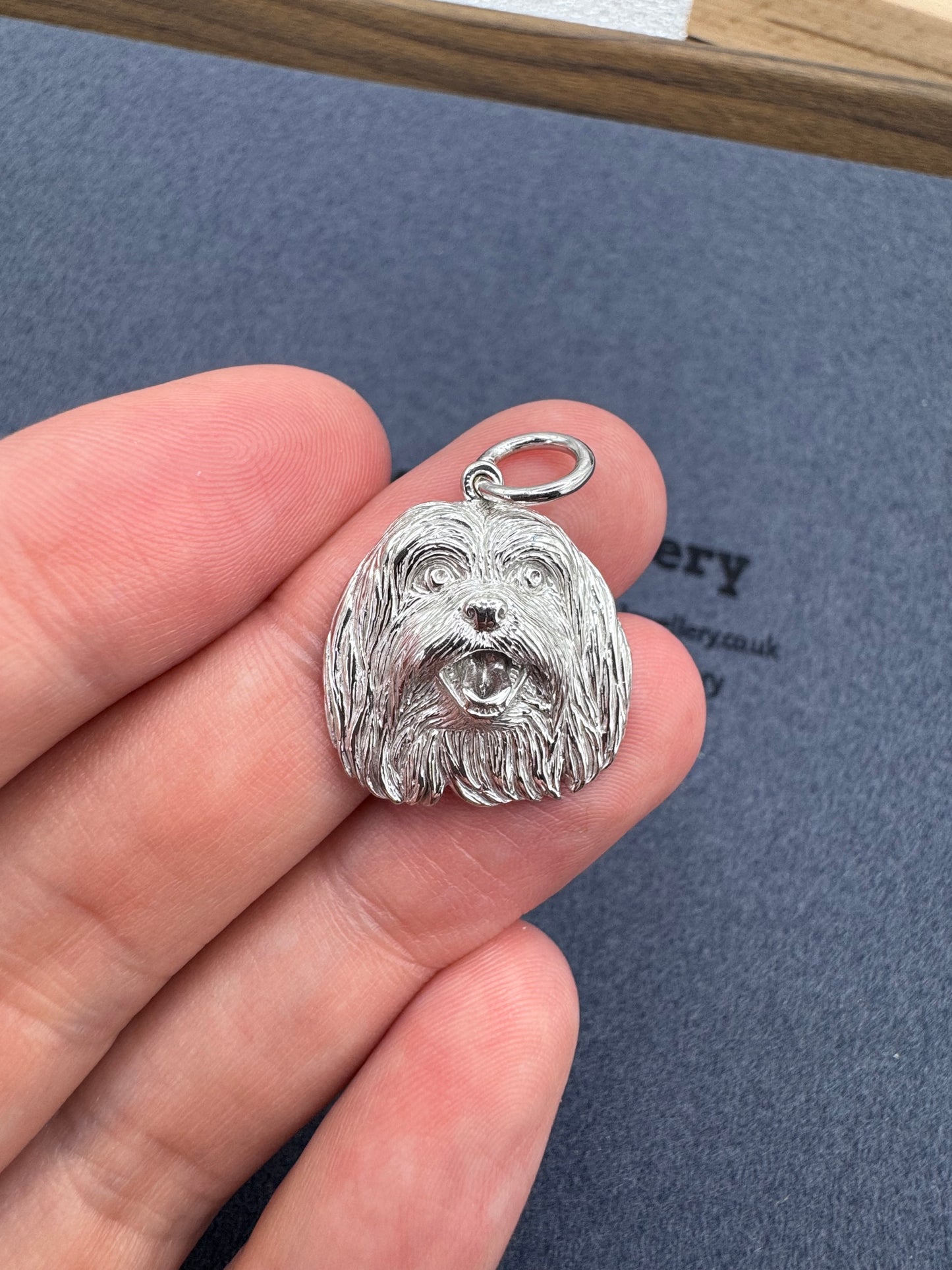 Sterling Silver Shih Tzu Pendant 27.5mm