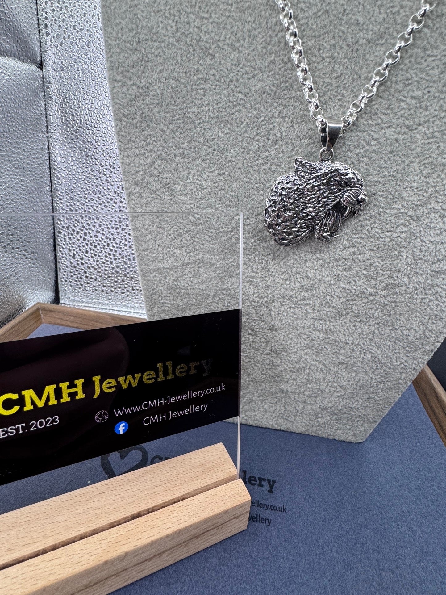 Sterling Silver Leopard Head Pendant 🐆