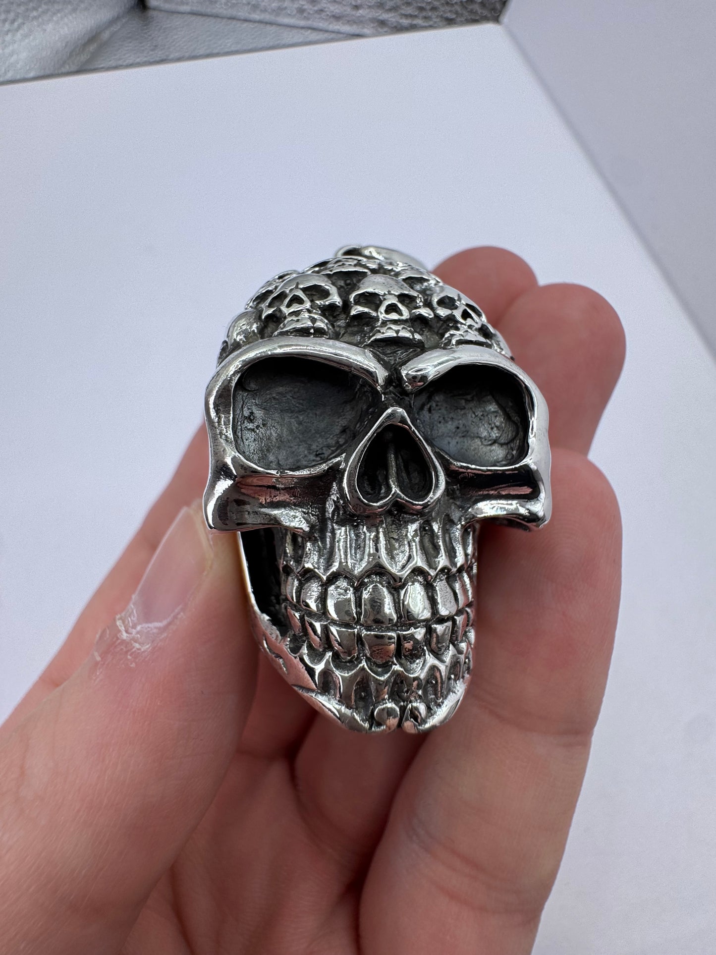 Sterling Silver XL Skull Pendant