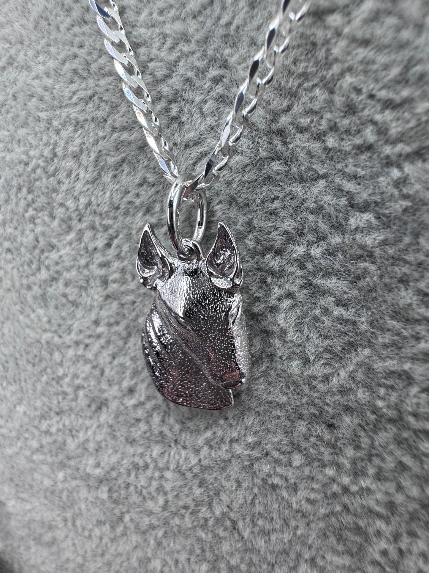 Sterling Silver Bull Terrier Pendant 24mm