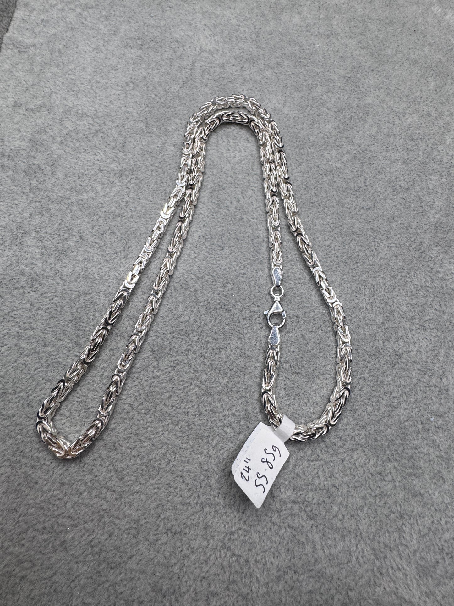 Sterling Silver Byzantine Chain Necklace