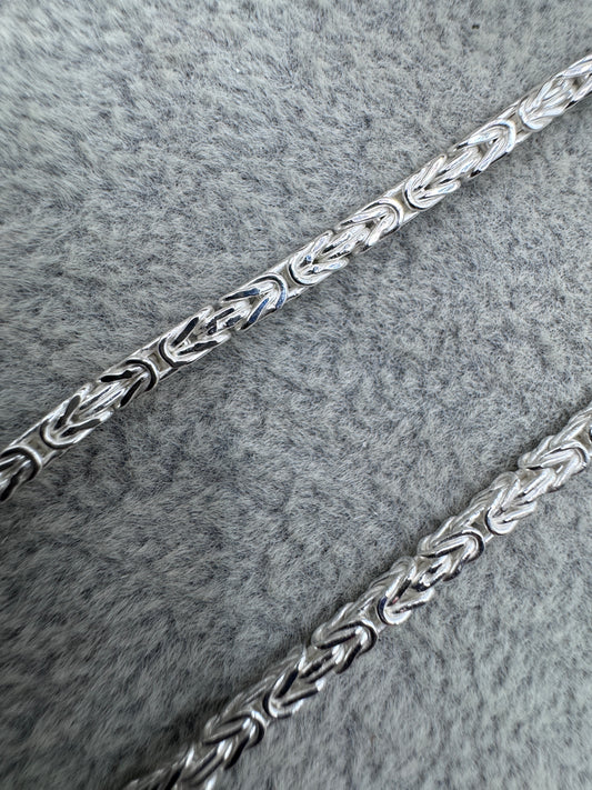 Sterling Silver Byzantine Chain 3mm