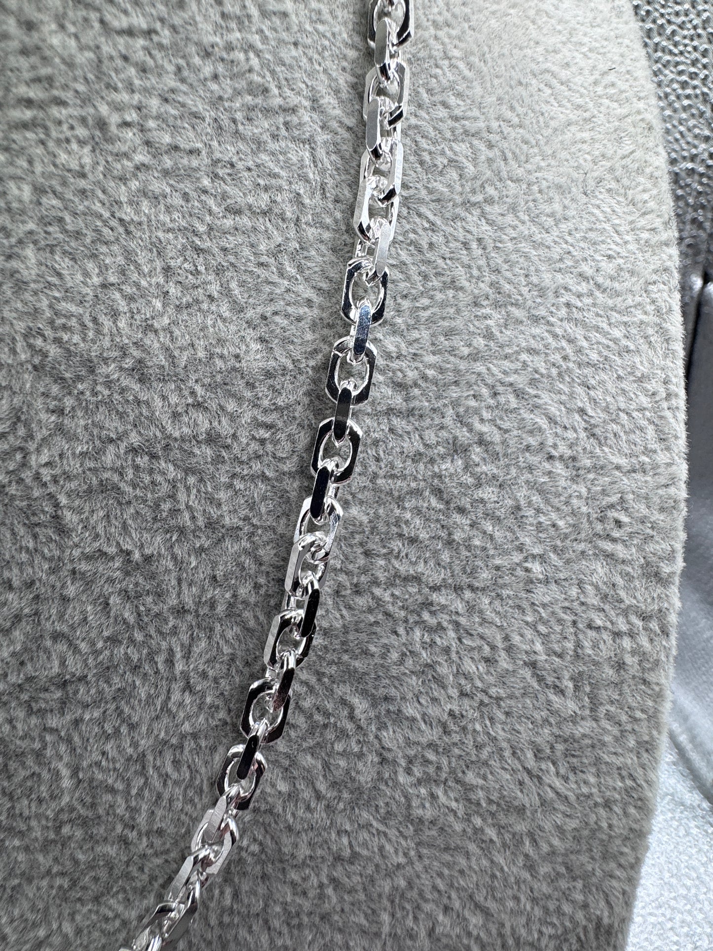 Sterling Silver Diamond Cut Belcher Chain 4mm