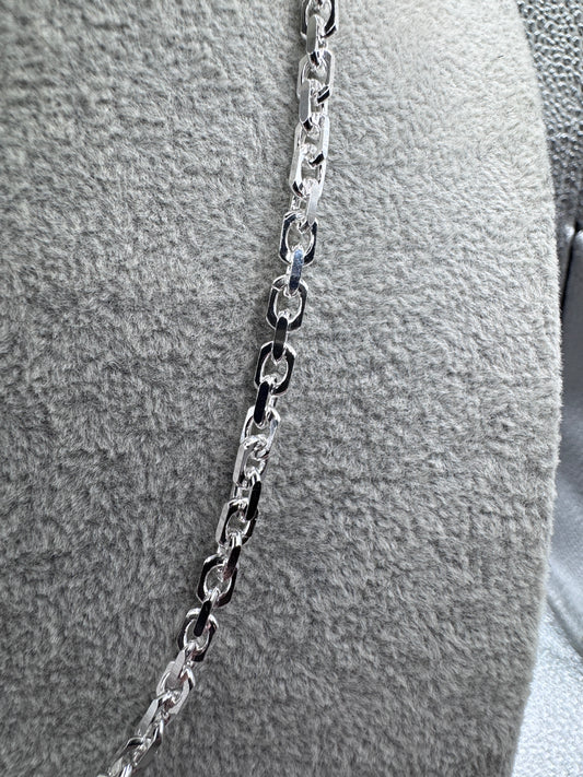 Sterling Silver Diamond Cut Belcher Chain 4mm