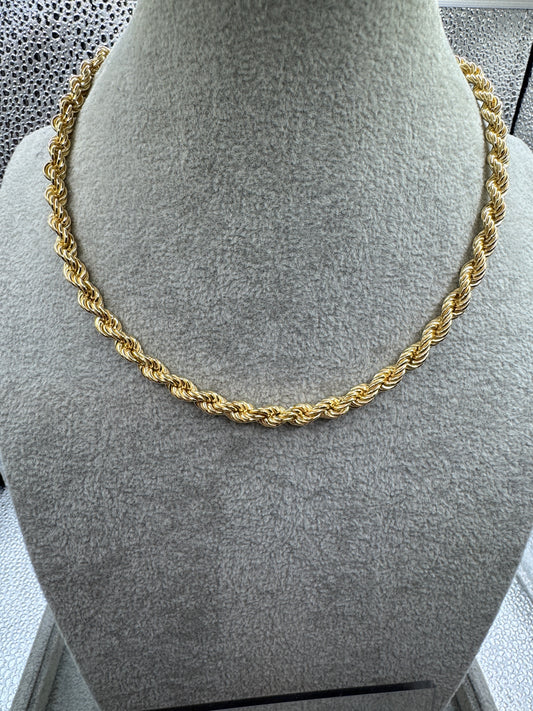 GP Sterling Silver Rope Chain 6.5mm