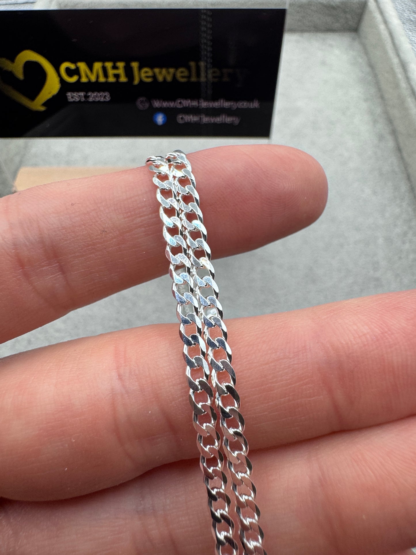 Sterling Silver Micro Curb Chain 3mm