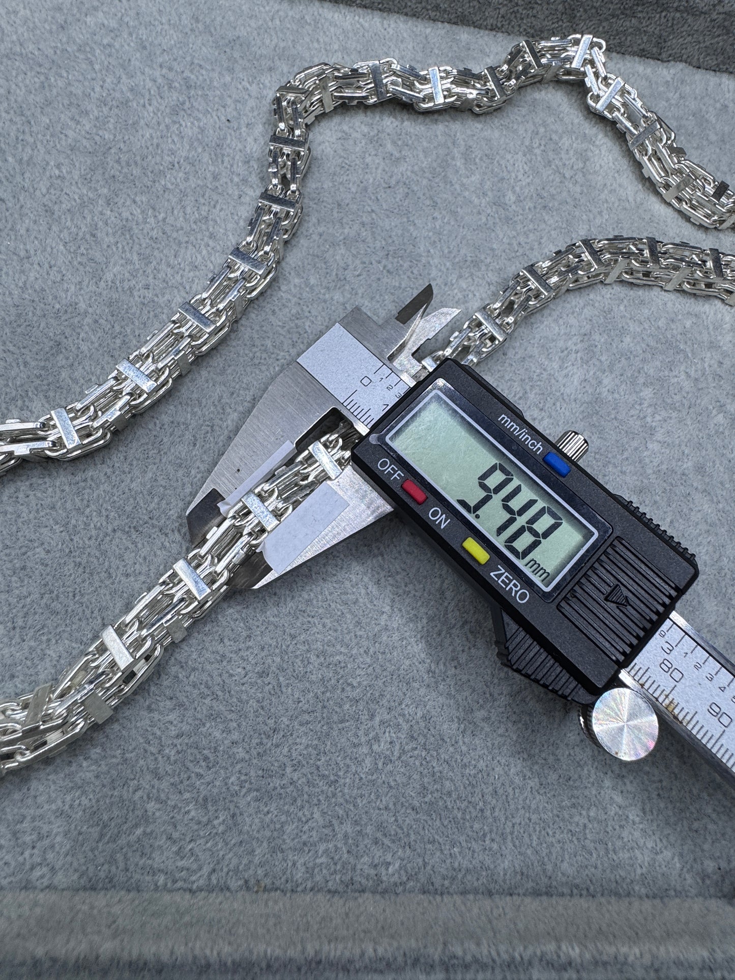 Sterling Silver Cage Chain Necklace 9.5mm