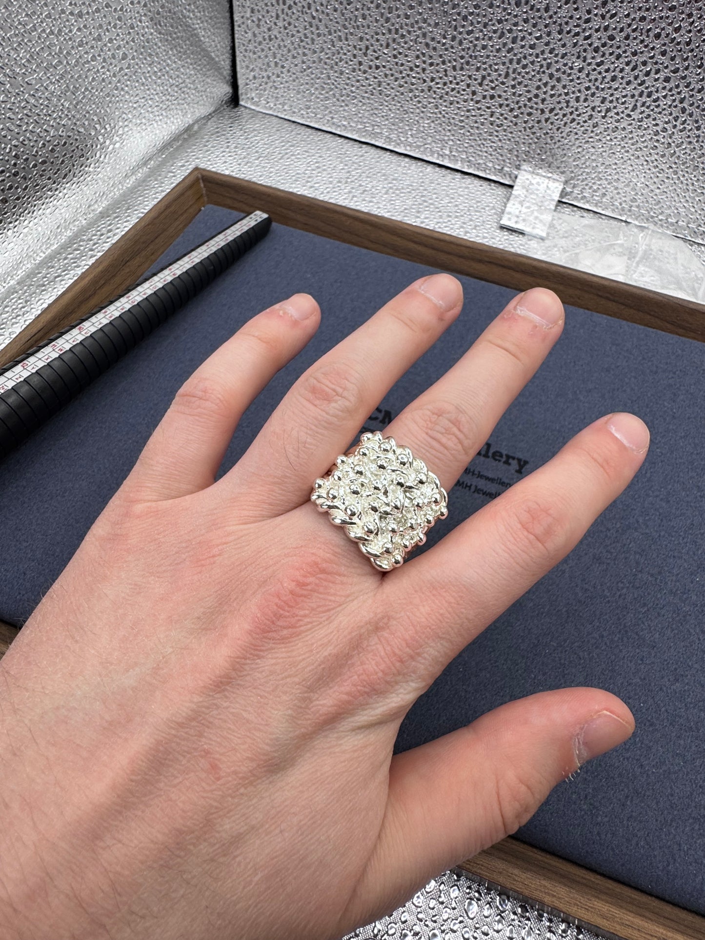 Sterling Silver XL 5 Row Keeper Ring