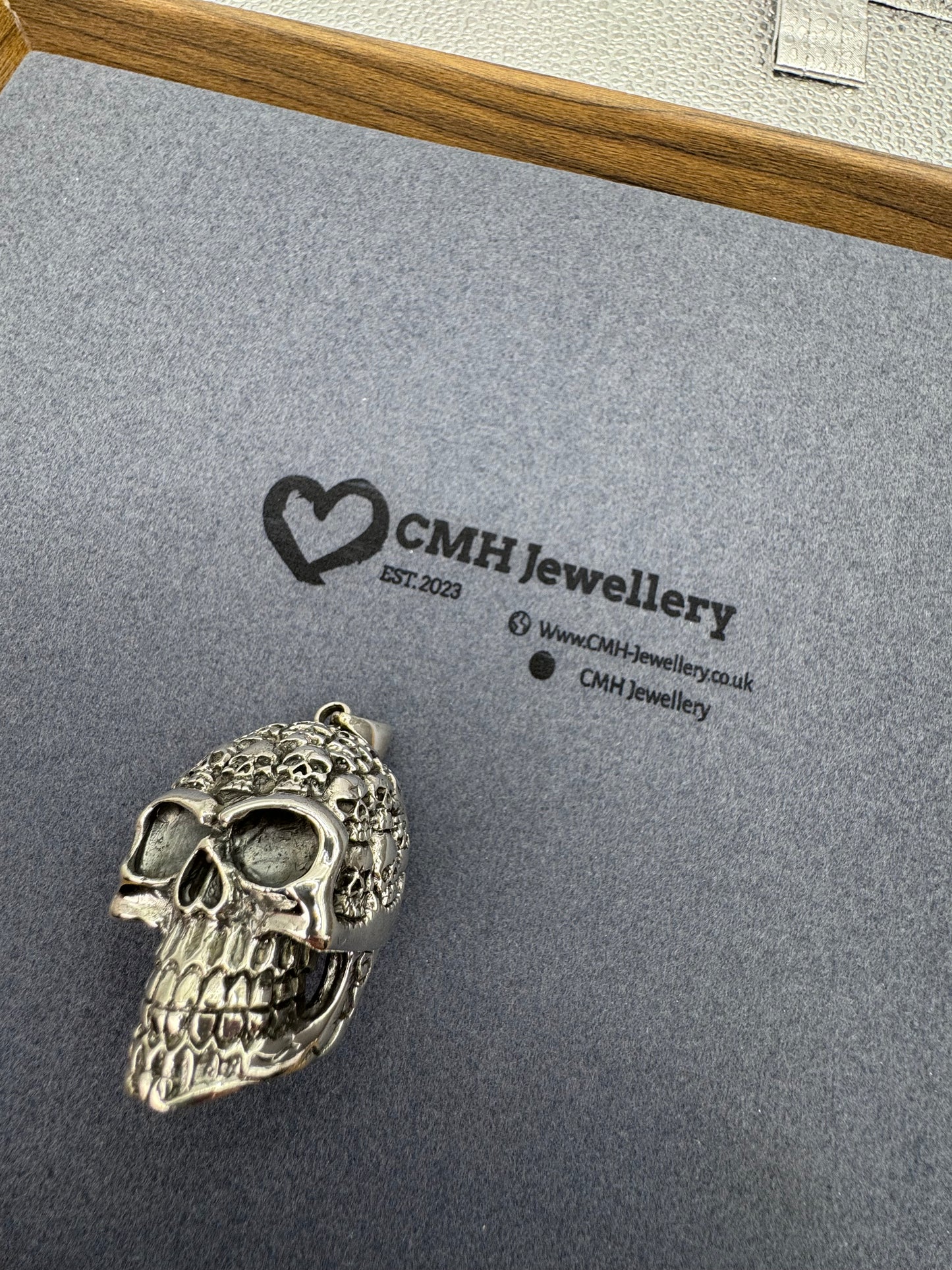 Sterling Silver XL Skull Pendant