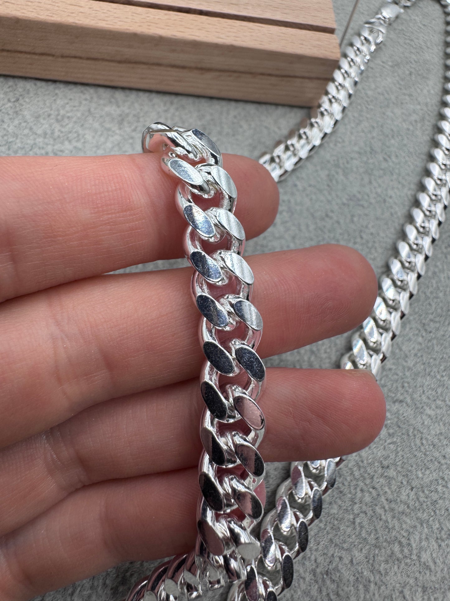 Sterling Silver Heavy Cuban Chain 9.5mm