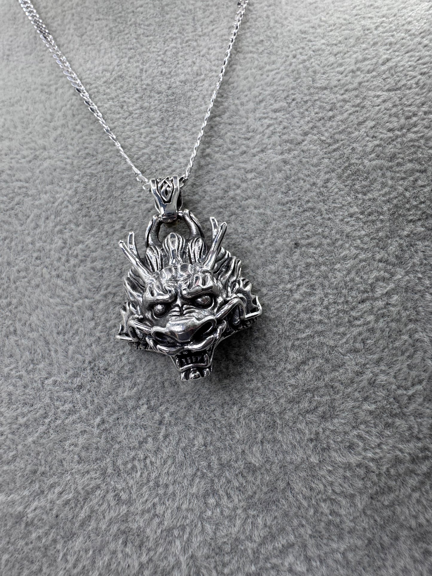 Sterling Silver Dragon Head Pendant 🐲
