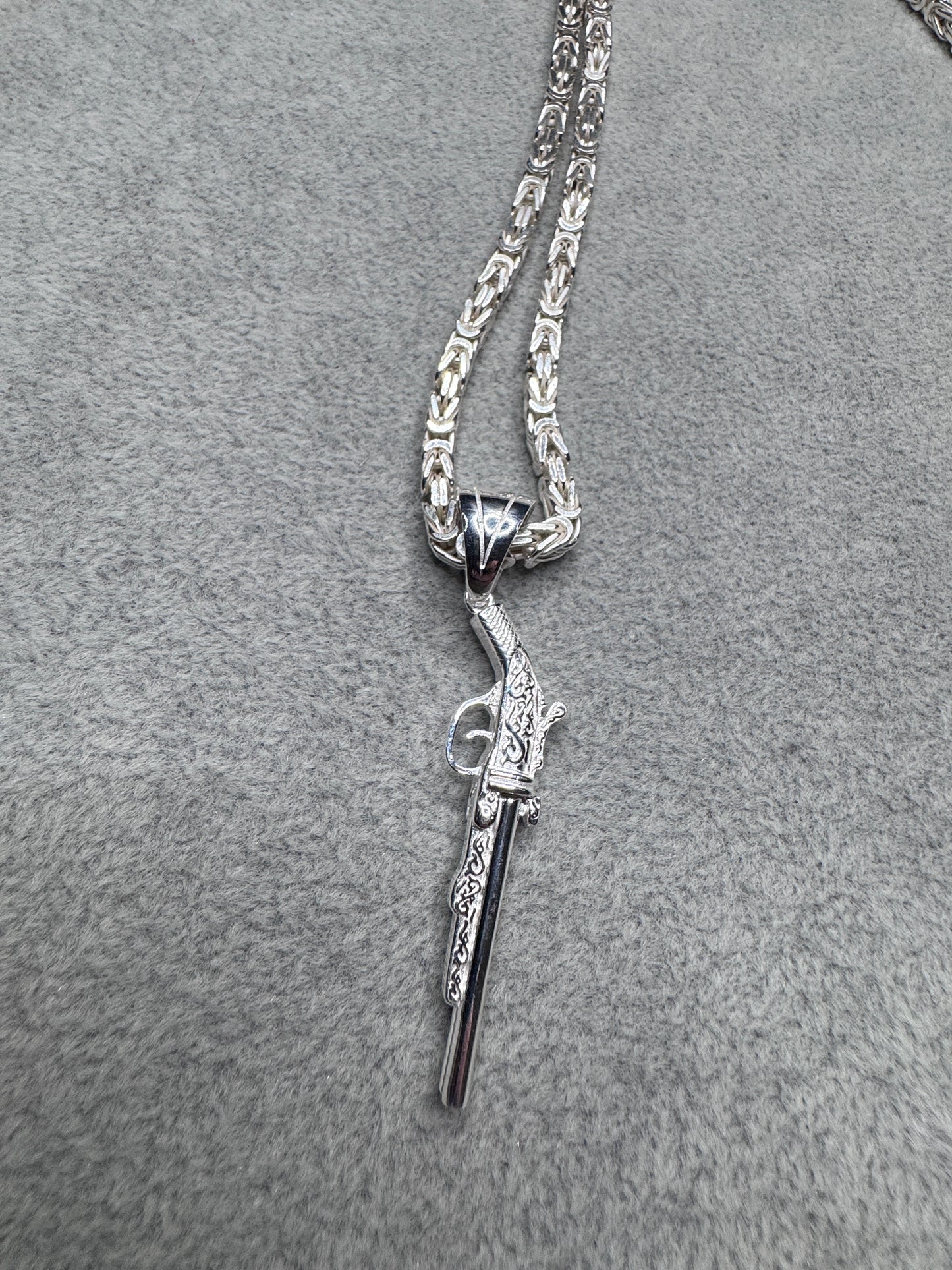 Sterling Silver Byzantine Chain Necklace