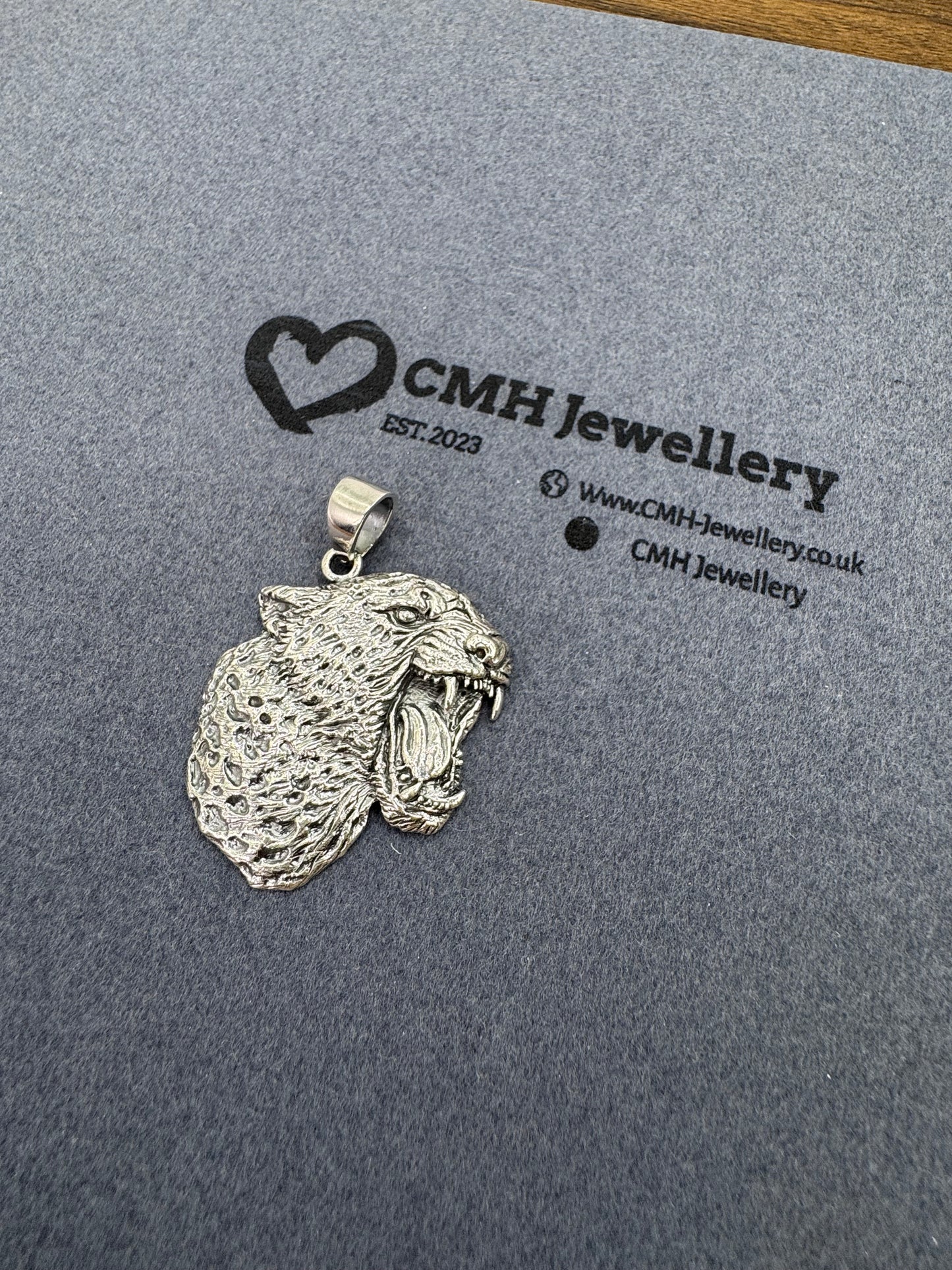 Sterling Silver Leopard Head Pendant 🐆