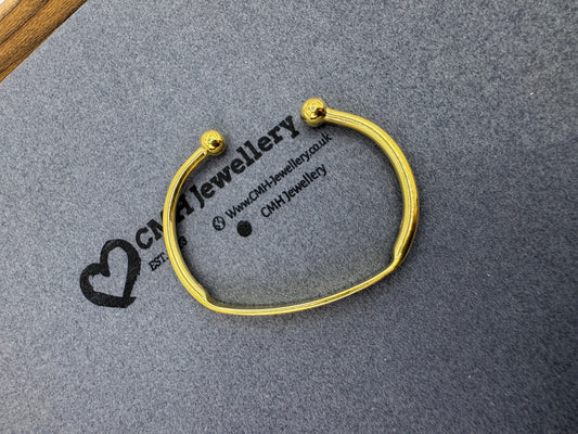 GP Sterling Silver Torque Bangle
