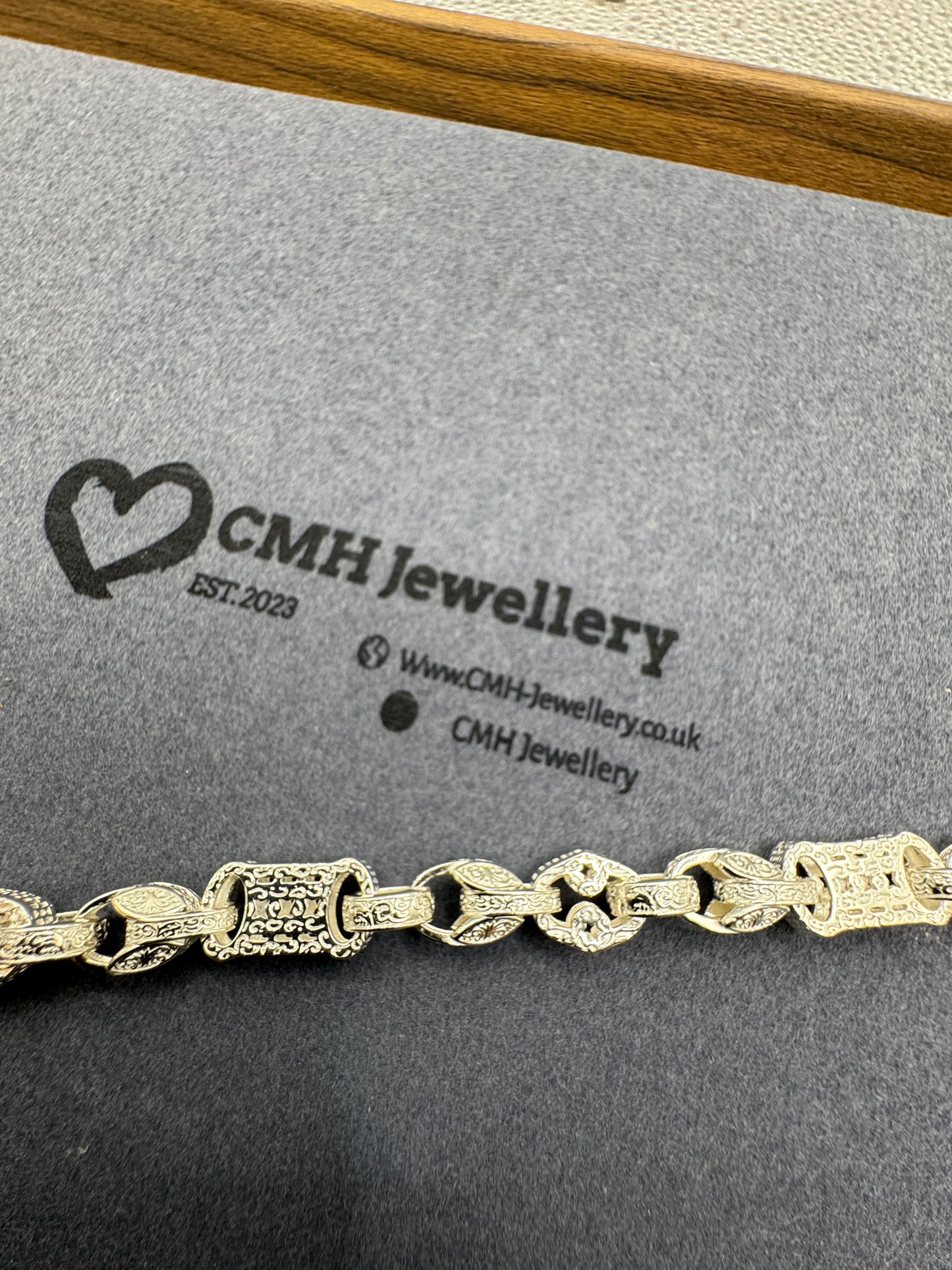 Sterling Silver Stars Bars & Tulip Bracelet 9mm