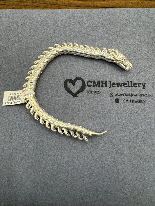 Sterling Silver Large Dragon Bracelet 9mm