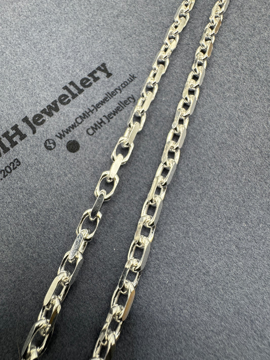 Sterling Silver Diamond Cut Belcher Chain 5.5mm