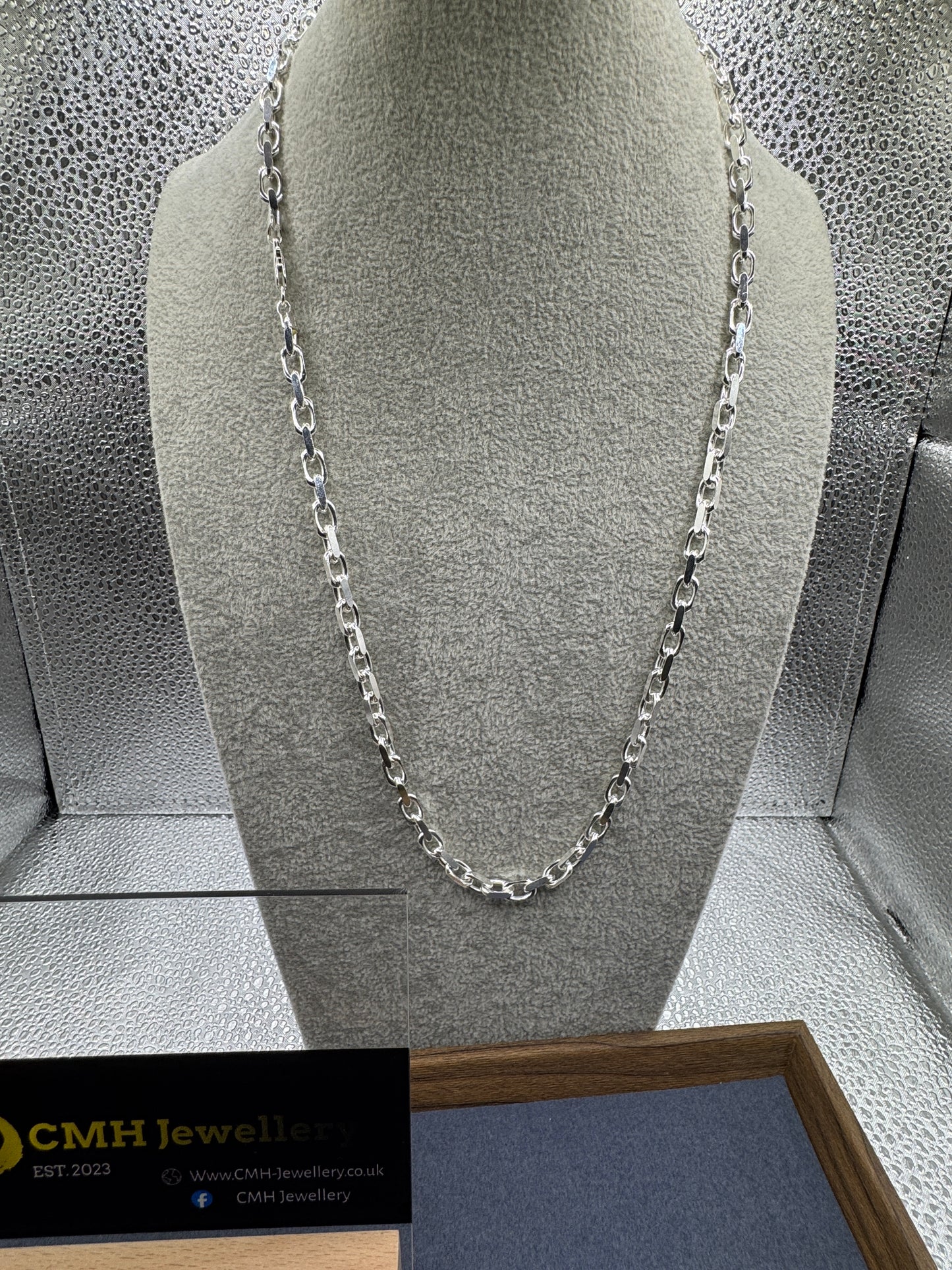 Sterling Silver Diamond Cut Belcher Chain 5.5mm
