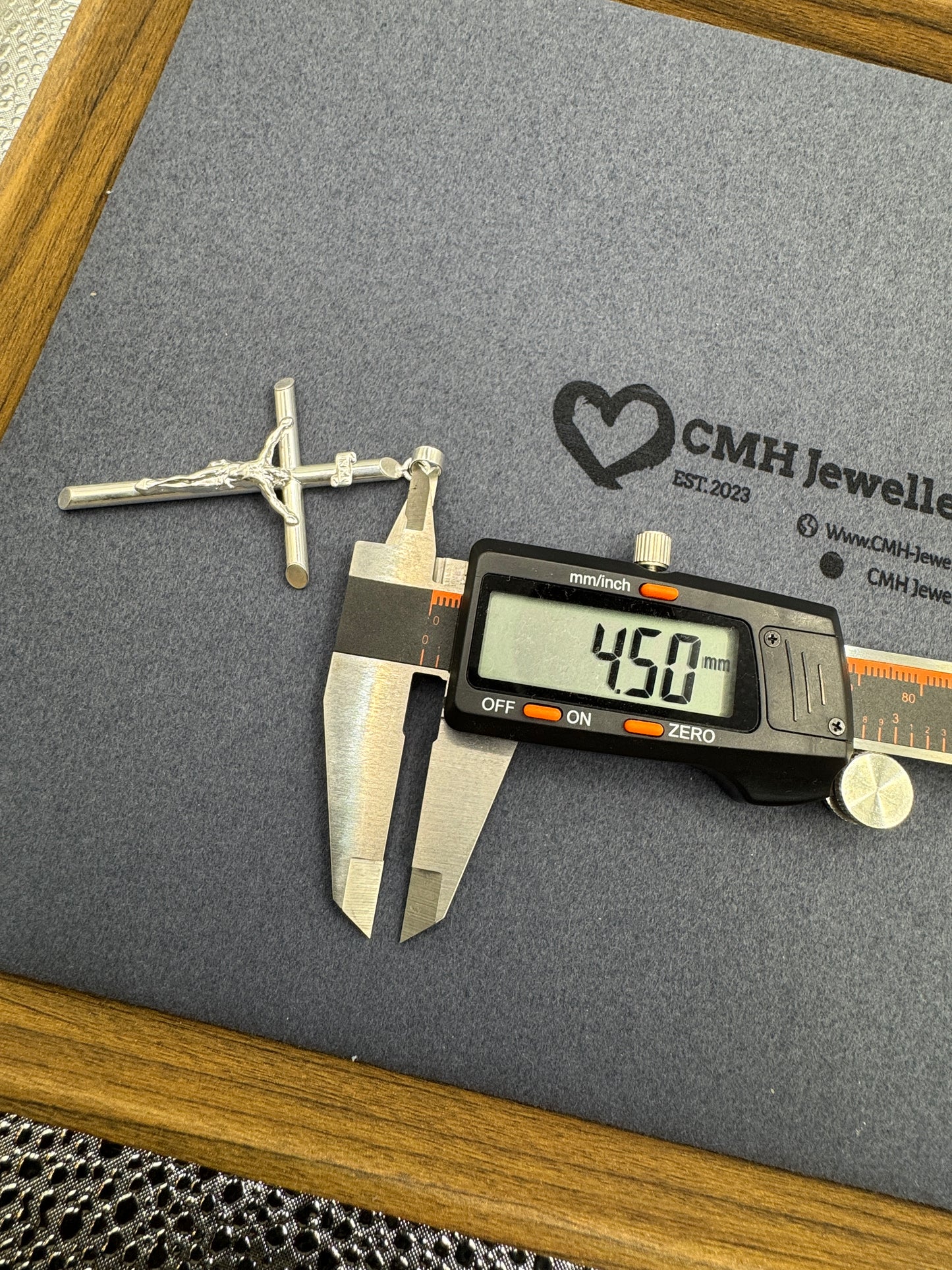 Sterling Silver Large Crucifix Pendant 69mm
