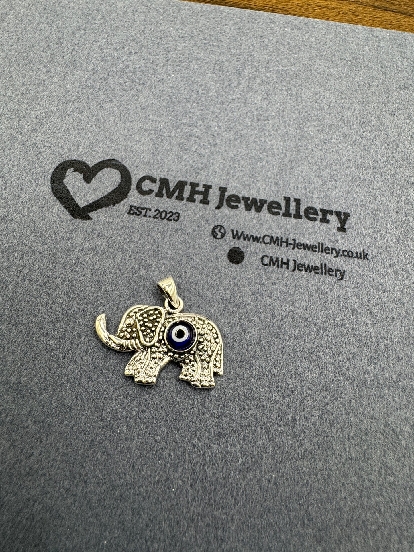 Sterling Silver Small Mother of Pearl Elephant Pendant