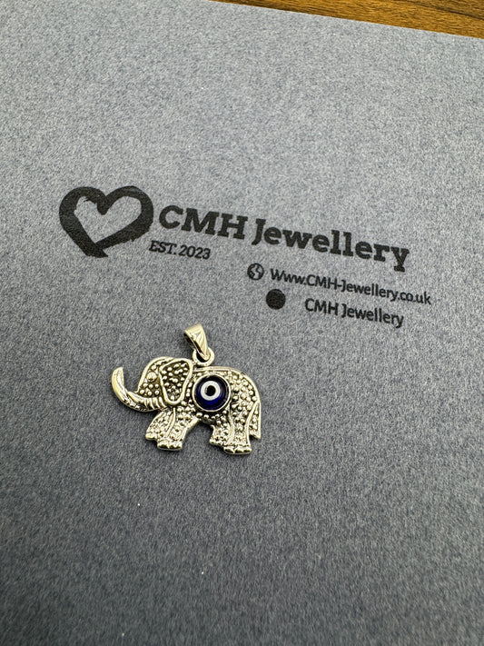 Sterling Silver Small Mother of Pearl Elephant Pendant