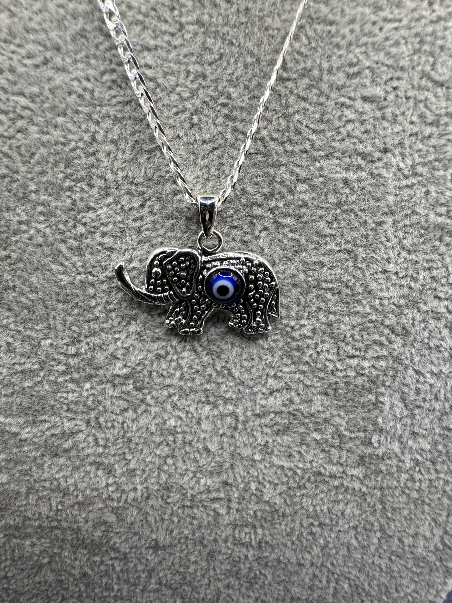 Sterling Silver Small Mother of Pearl Elephant Pendant
